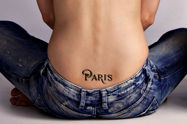 Татуировка надпись Париж фото