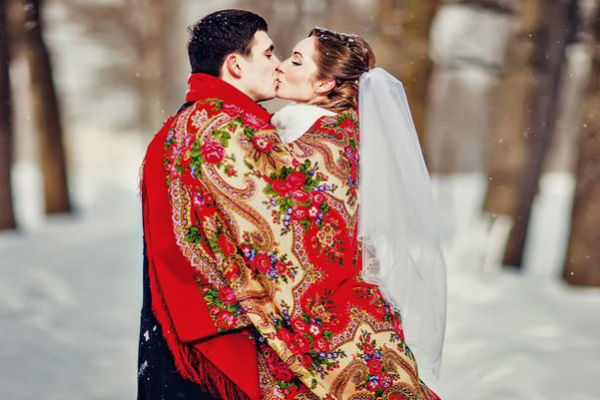 Рязанский платок для невесты фото