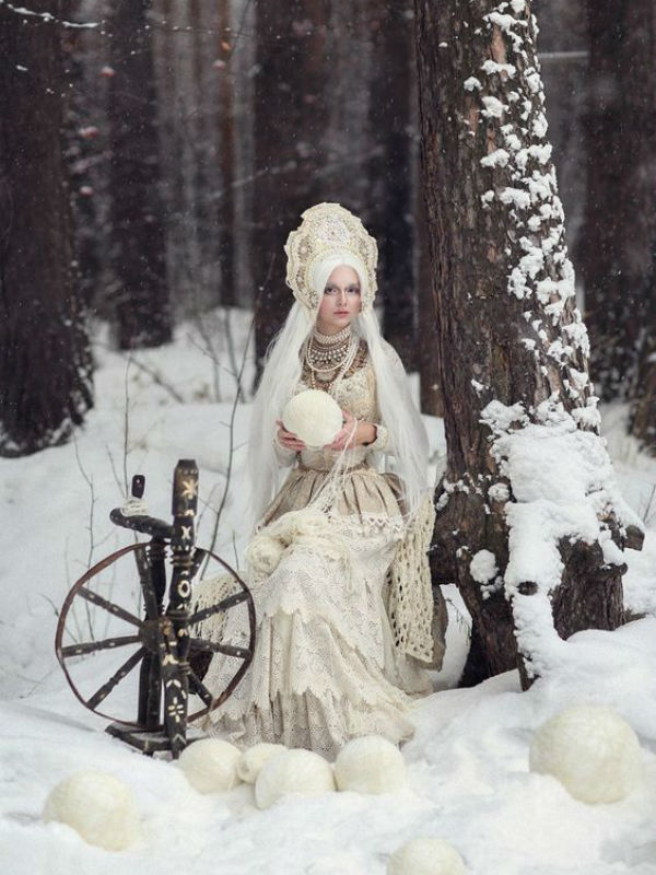 Тематическая съемка невесты в русском стиле фото