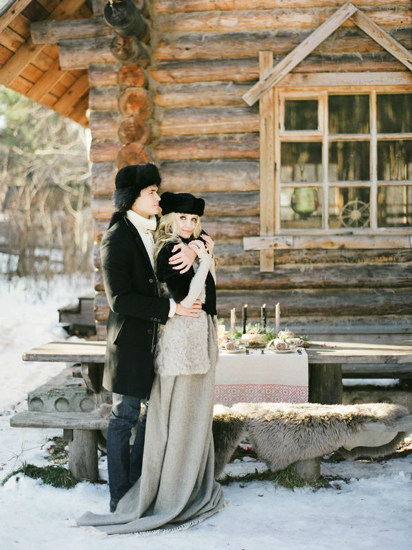 Деревенская свадьба зимой фото