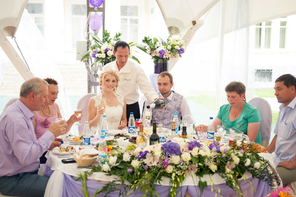 Фиолетовая свадьба фото