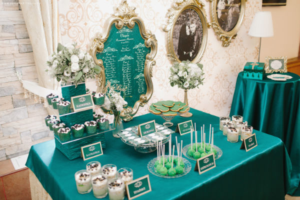 Мелочи для свадьбы в зеленом цвете фото