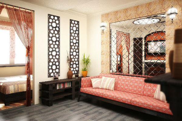 Марокканский стиль в интерьере гостиной фото
