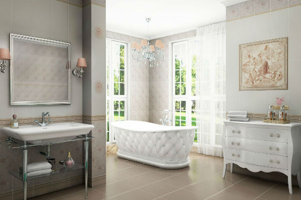Ренессанс стиль в интерьере ванной фото