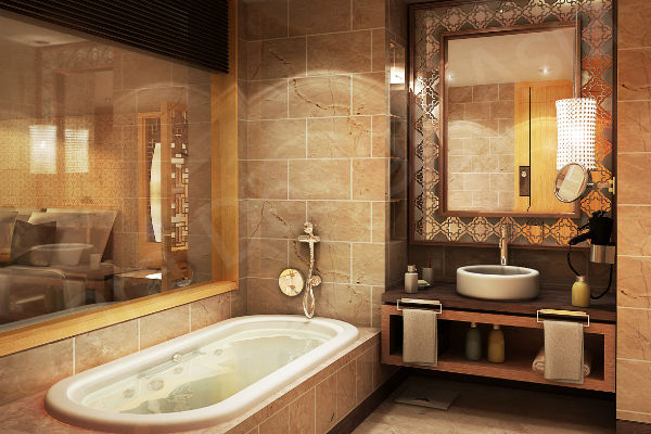 Романский стиль в интерьере ванной фото