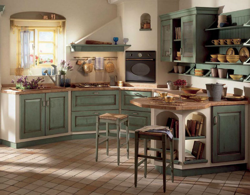 Кухня в красивом деревенском французском стиле прованс, как правильно оформить помещение, в дизайне фото