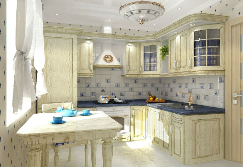 Кухня в красивом деревенском французском стиле прованс, как правильно оформить фото