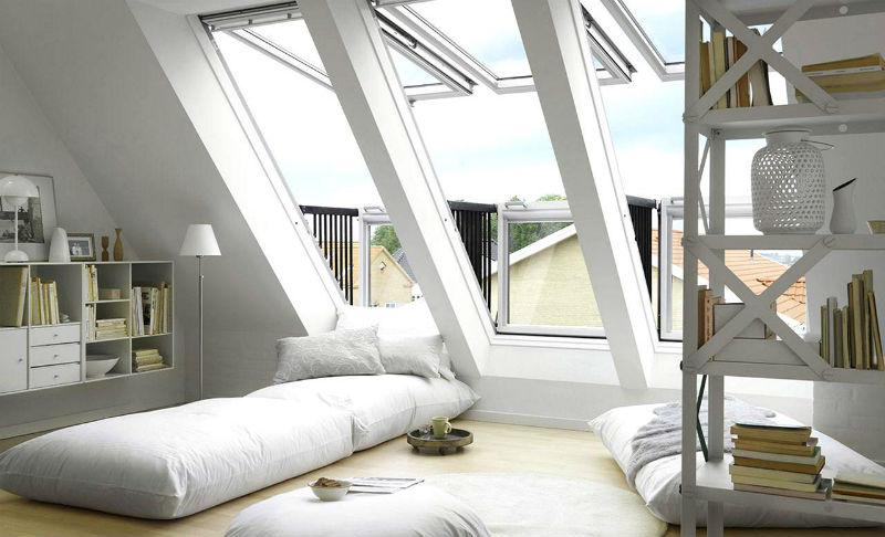 Светлое оформление спальной комнаты в стиле лофт фото