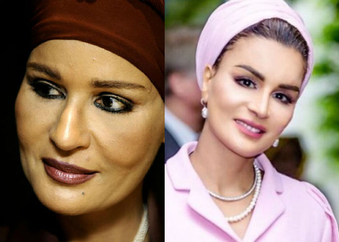 Правительница Катара шейха Моза до и после пластики фото