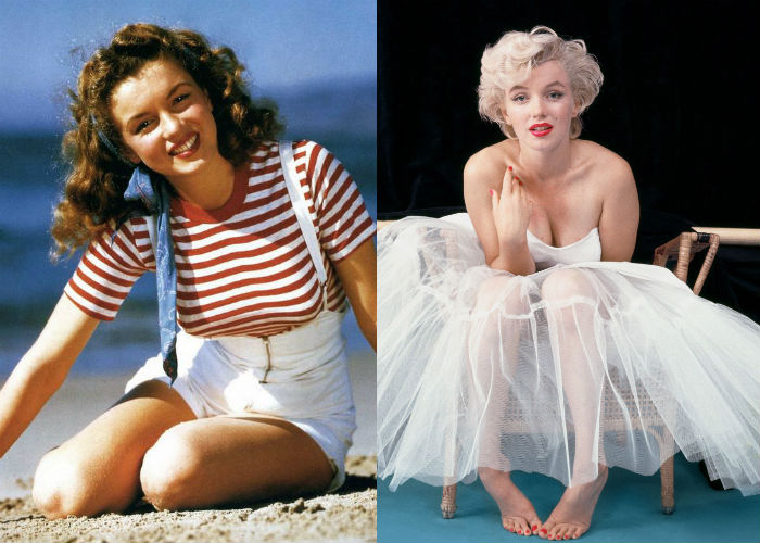 Известная актриса XX века красавица Мэрилин Монро до и после пластики губ  и носа фото