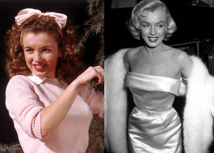 Известная актриса XX века красавица Мэрилин Монро до и после пластики губ, контура лица фото