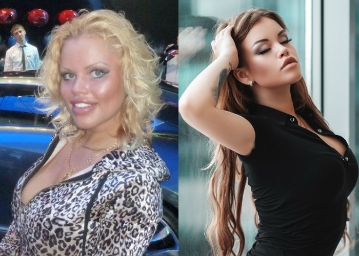 Модель и звезда инстаграма Олеся Малибу до и после пластики лица, увеличения груди и губ фото