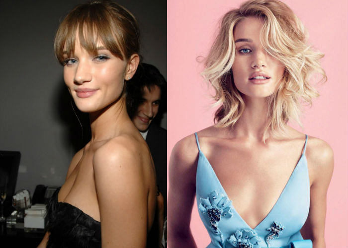 Известная красавица топ модель Рози Хантингтон Уайтли до и после удачной пластики носа фото
