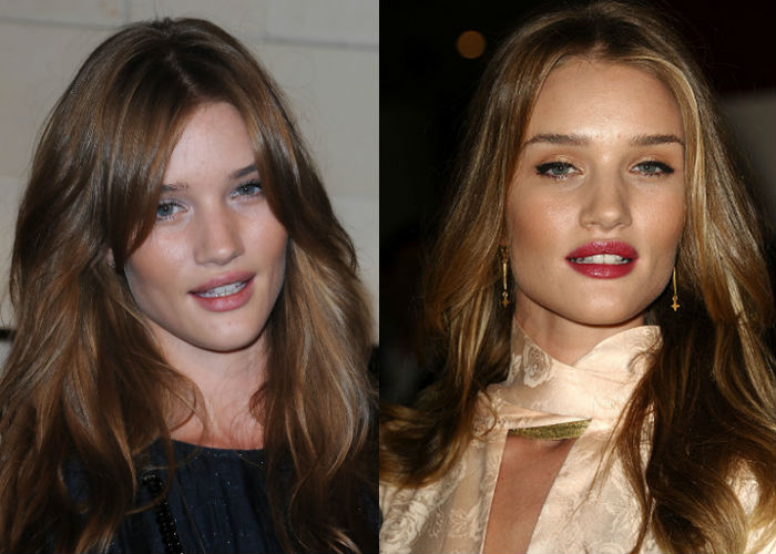 Известная красавица топ модель Рози Хантингтон Уайтли до и после удачной пластики фото