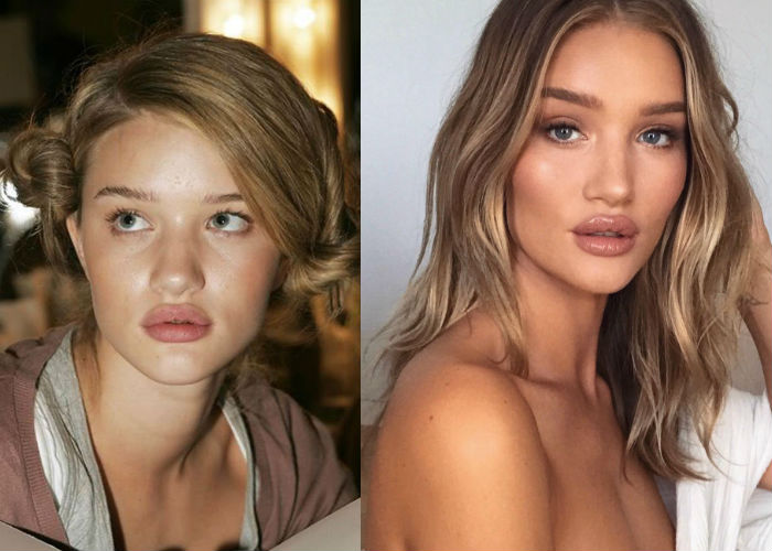 Красавица топ модель Рози Хантингтон Уайтли до и после ринопластики фото