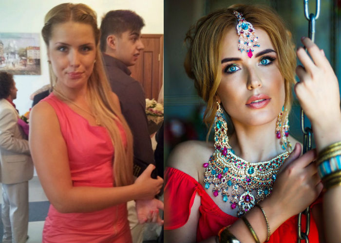 Участница проекта Дом-2 Оксана Ряска до и после увеличения груди, пластики губ фото
