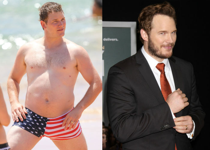 Американский актер Крис Прэтт до и после феноменального похудения почти на 30 килограмм фото