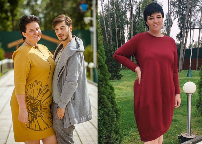 Участница телепроекта "Дом-2" Саша Черно до и после похудения на 20 килограмм фото