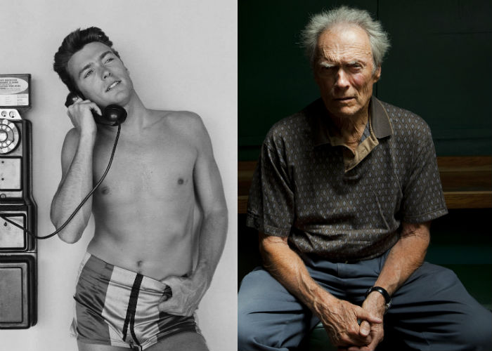 Известный американский актер вестернов Клинт Иствуд в молодости 65-70 лет назад и сейчас фото