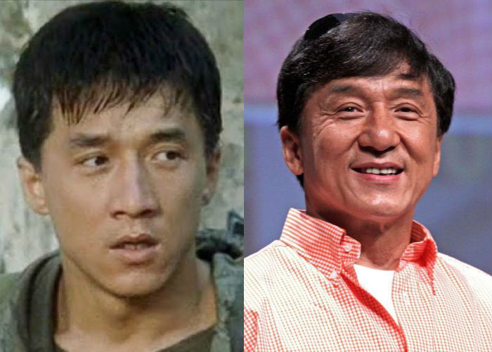 Китайский актер и каскадер Джеки Чан в молодости 35-40 лет назад и сейчас фото