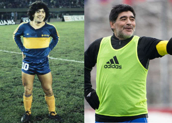 Диего Марадона — фотографии футболиста в молодости 35-40 лет назад