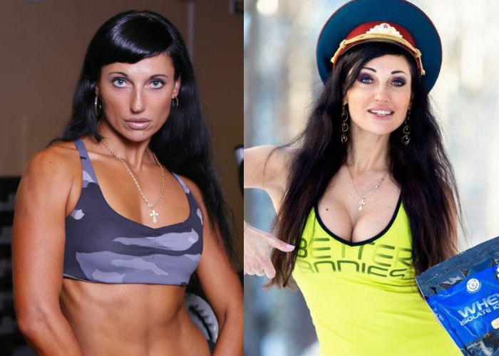 Фитнес модель и блогер Зинаида Руденко до и после пластики груди и губ фото