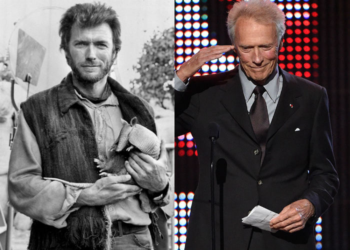 Актер Клинт Иствуд в молодости 65-70 лет назад и сейчас фото