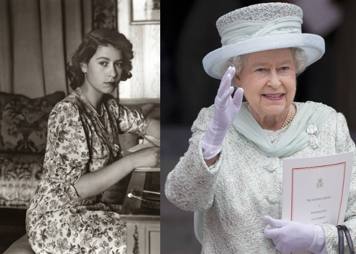 Правящий монарх Великобритании и Ирландии Елизавета II в молодости, как выглядела королева 60-70 лете назад и теперь фото