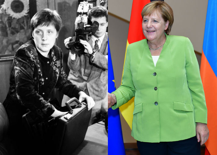 Канцлер Германии Ангела Меркель в молодости 35-45 лет назад и теперь фото