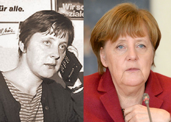 Канцлер Ангела Меркель в молодости 35-45 лет назад и теперь фото