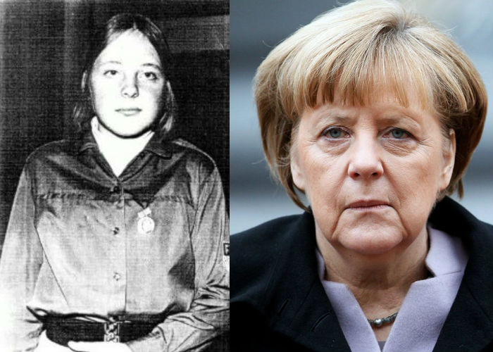 Политик Ангела Меркель в молодости 35-45 лет назад и теперь фото