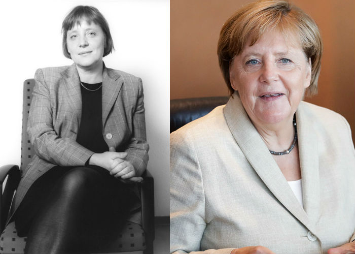Ангела Меркель в молодости 35-45 лет назад и теперь фото