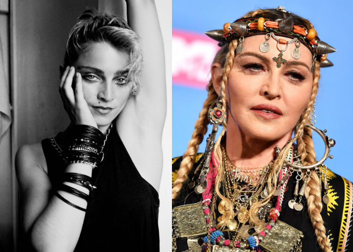 Популярная певица Мадонна в молодости 30-40 лет назад и сейчас фото