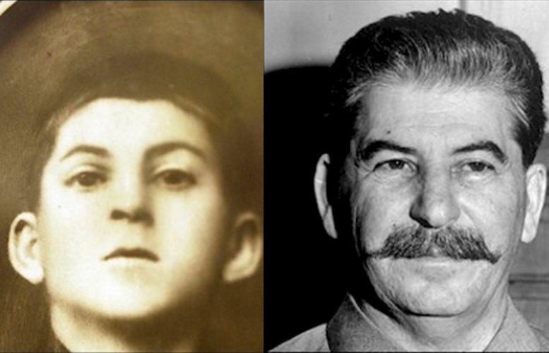 Иосиф Сталин в детстве и взрослый фото
